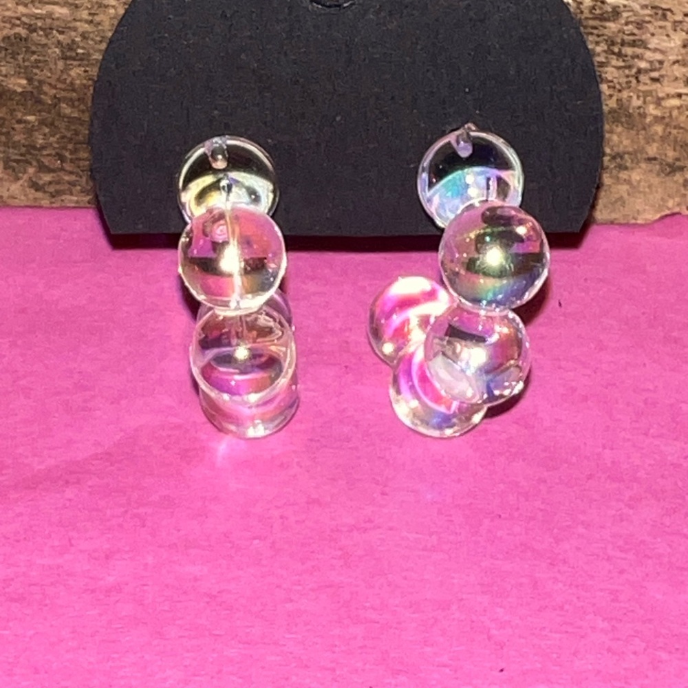 Iridescent Bubble Drop Earrings